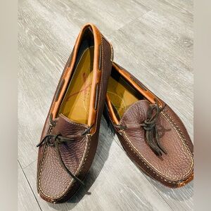 L.L. Bean Rich Brown Leather Moccasin Loafers